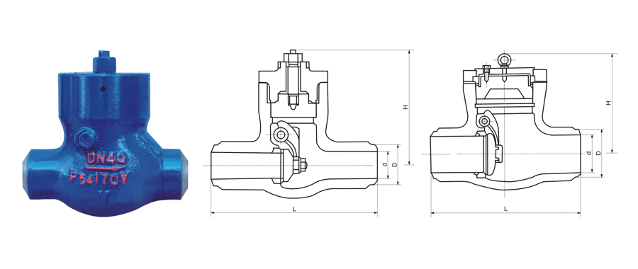 焊接止回閥尺寸圖